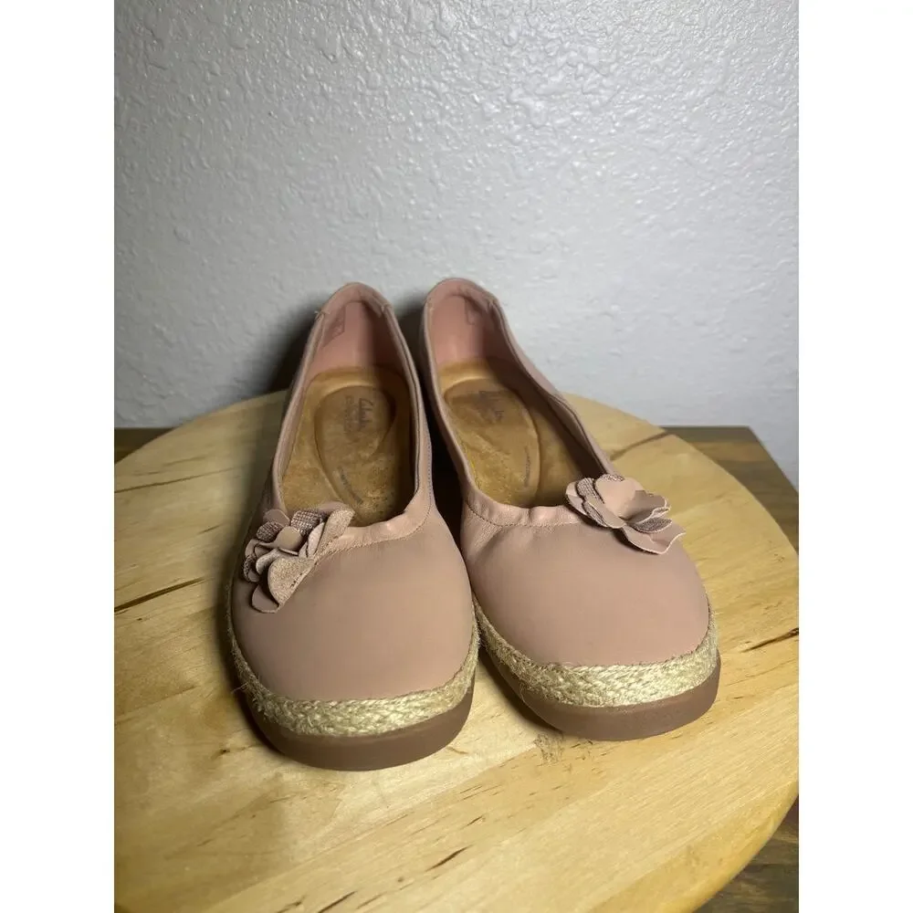 Clarks Collection Ultimate Comfort Tan Leather Flats Loafers size 11 W